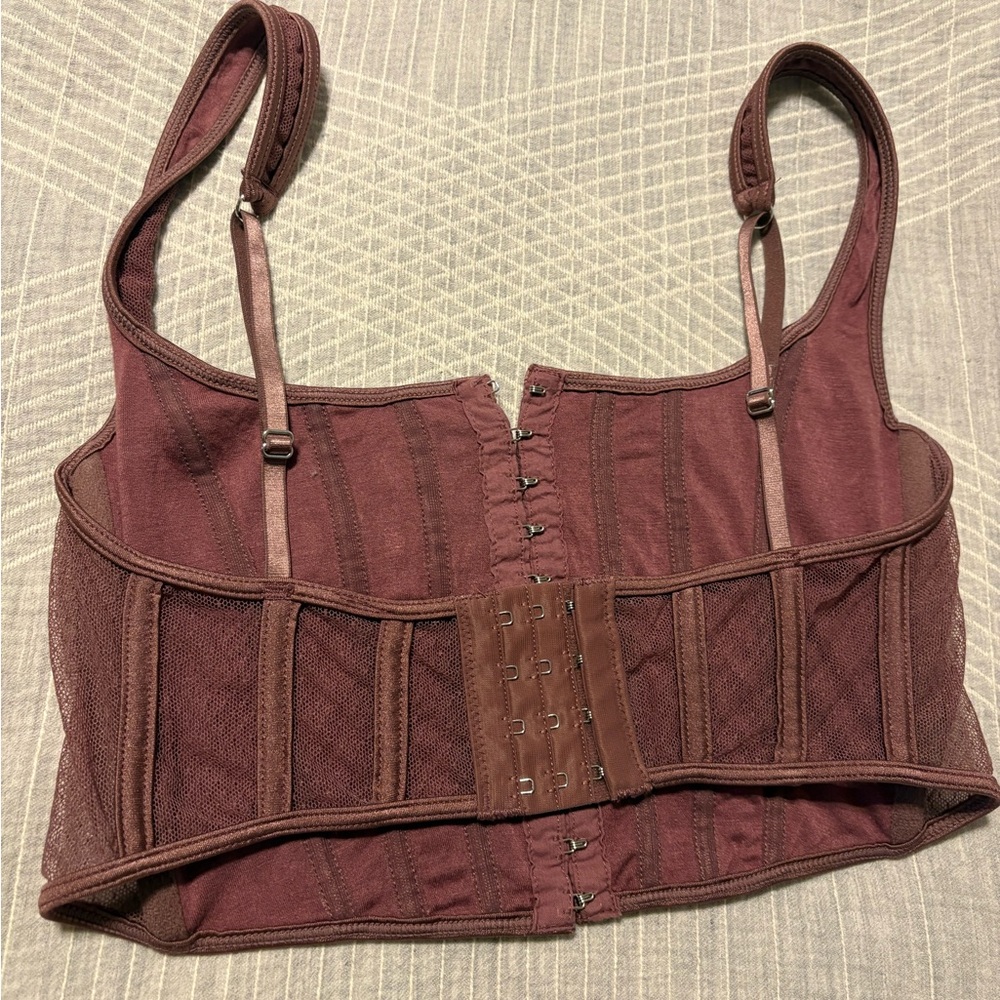 Urban Outfitters Out from Under bustier corset top in mauve - Picture 3 of 5